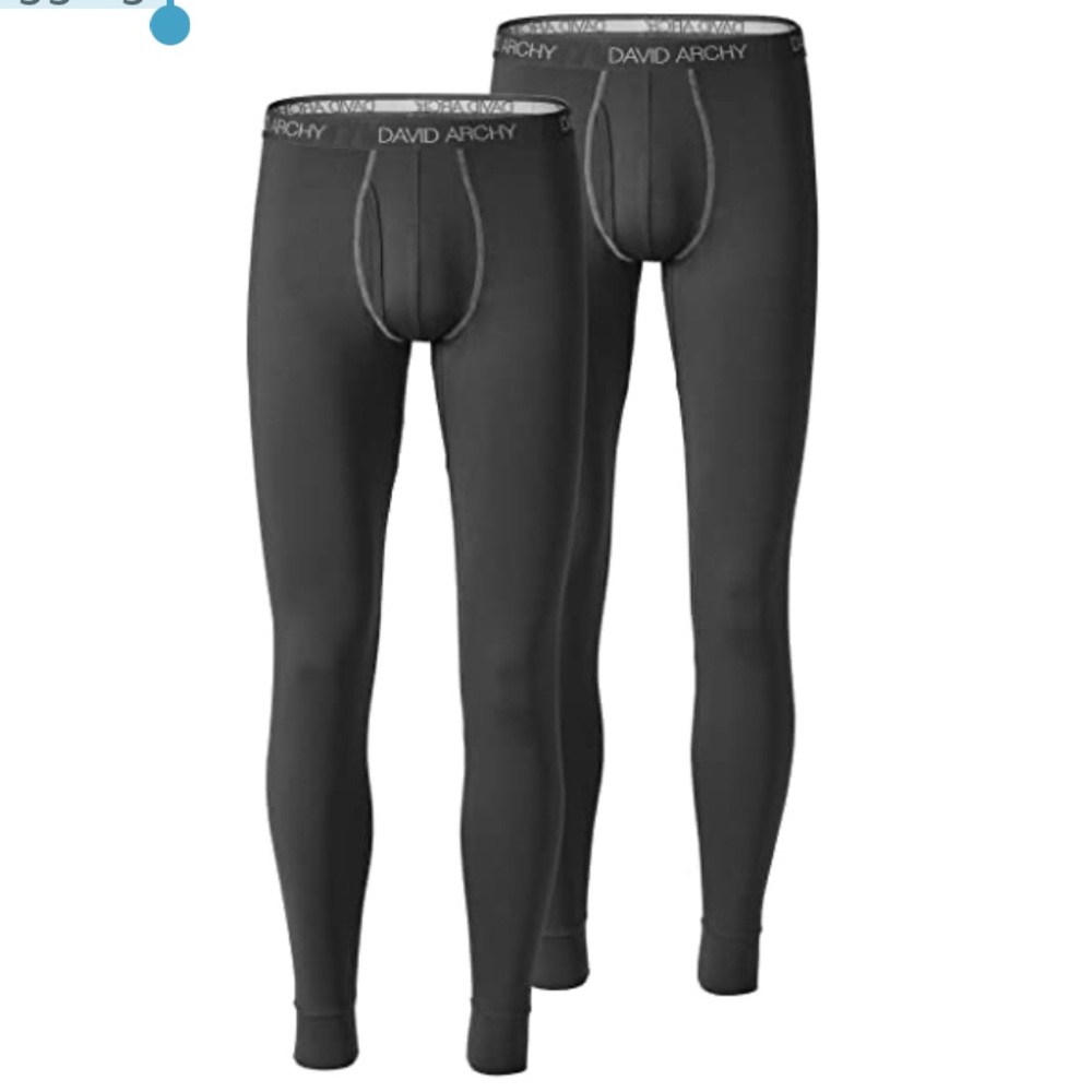 DAVID ARCHY Men's 2 Pack Thermal Underwear